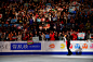 Silver medalist Yuzuru Hanyu of Japan applauds fans after the medal ceremony for the Men's single on day four of the 2019 ISU World Figure Skating...