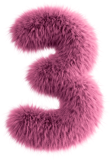 Pink Fluffy Number T...