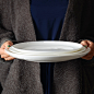 牛排盘子白色西餐盘骨瓷盘子圆形家用陶瓷平盘浅盘10英寸意面盘子-tmall.com天猫