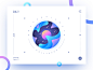 层叠 渐变 面构成 解构 构成 UI ICON 8_water_planet