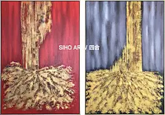 四合艺术 手绘抽象油画 新古典简约台州临海玫瑰园私宅量身定制-淘宝网