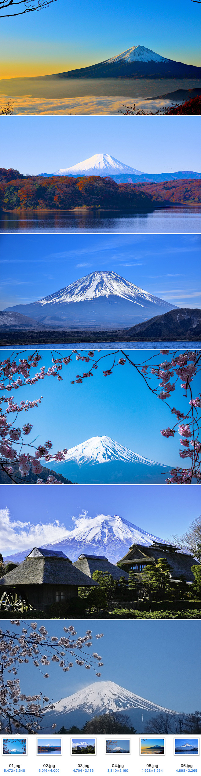 日本旅游富士山风景出国旅行著名景点雪山图...