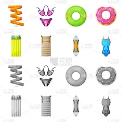 夏天,标志,螺线,浮标,女士内衣,吊床,泳装,床,小毯子,设备用品