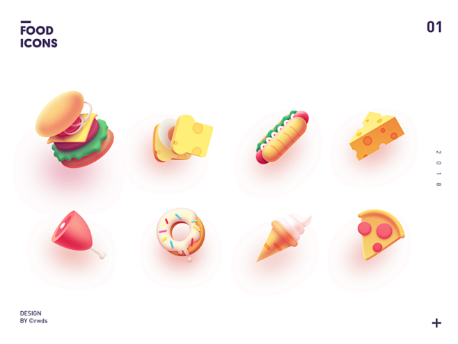 Food icons，食物