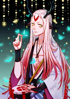 阴阳师手游 小鹿男 同人图 插画 壁纸 | 小鹿男 | 半次元-第一中文COS绘画小说社区