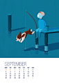 2016 Calendar : Small Dog Calendar 2016.  14 pages / color, digital print / 29x20.