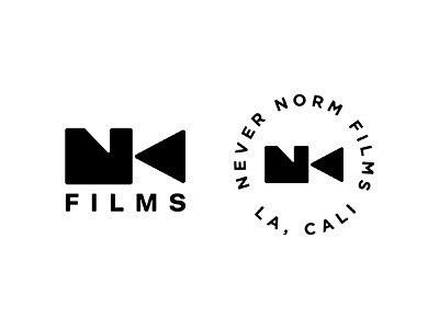 Never Norm Films - Logo Concepts 电影电影制作负空间标识 logomark 标志设计师品牌电影制作电影