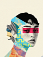 This may contain: an image of a woman's face with different colors and patterns on her face