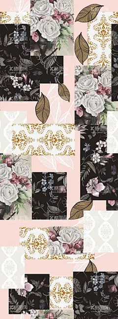 数码印花  - 源文件下载【酷图网】大牌,数码印花,潮流,手绘花,设计,