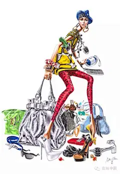 ［时装插画大师］Arturo Elena 骨感时装插画作品