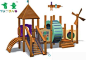 进口儿童木制滑梯精品小博士滑梯幼儿园滑梯大型游乐设备乐园玩具 #精品# #大型# #游乐#