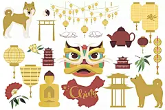 2018中国新年元旦矢量设计元素_PPT素材_长沙乐享云网络科技有限公司