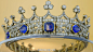 #珠宝# 9月诞生石：蓝宝石，这是我最喜欢的彩宝了，颜色实在太美丽，配合点钻石打个光真不能更棒~于是还是在位王室的一些蓝宝石王冠，基本都介绍过了。（图2是肯特公爵夫人，王冠已卖；图4是丹麦女王堂弟媳，已去世） ​​​​