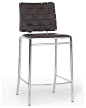 Baxton Studio Vittoria Brown Leather Modern Counter Stool (Set of 2) modern-bar-stools-and-counter-stools