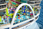 Круизный лайнер icon of the Seas. Royal Caribbean International. Icon of the Seas. Корабль icon of the Seas. Самый большой круизный лайнер.