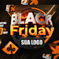 Black Friday selo 3d Socialmedia designi designer venda comercio novembro Texto 3D varjeo