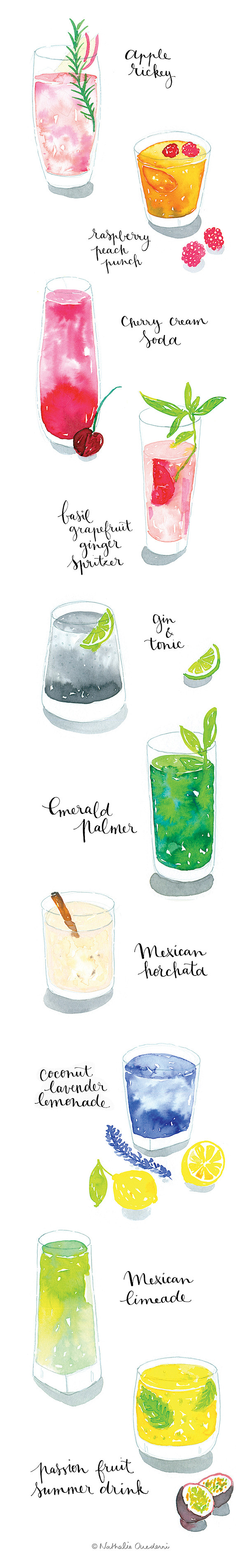 Watercolor cocktails...