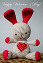 Heart Bunny Amigurumi - FREE Crochet Pattern / Tutorial: 