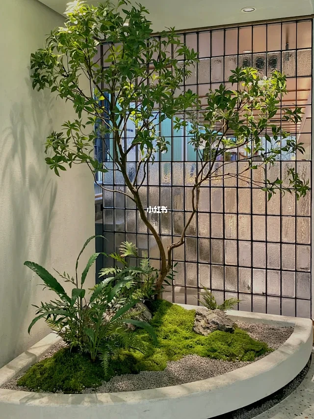 室内仿真绿植造景 | 马醉木门厅造景-花瓣网