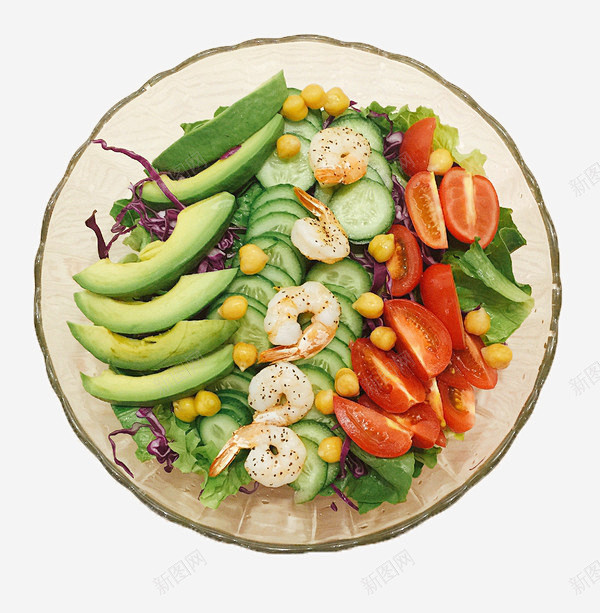 一盘蔬菜沙拉实物 创意素材