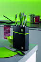 Amazon.com: Richardson Sheffield 5-Piece Gripi Knife Set with Wood Block, Red: Kitchen & Dining