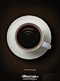 咖啡厅免费WiFi广告