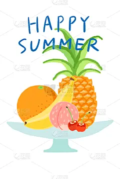 水果,贺卡,夏天,鸡尾酒,碗,清新,简单,橙子,樱桃,成分
