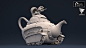 Teapot tank, Brice Laville Saint-Martin : This is my last render from my demoreel for the Teapot project
This final render was an opportunity to learn how to use the new denoiser fonction they added in Renderman 20, which is pretty amazing! My render time