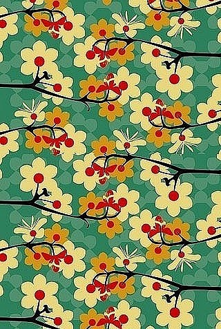 平铺 素材 图 和风樱花图。