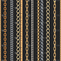 Gold and silver Chain Jewelry seamless pattern.