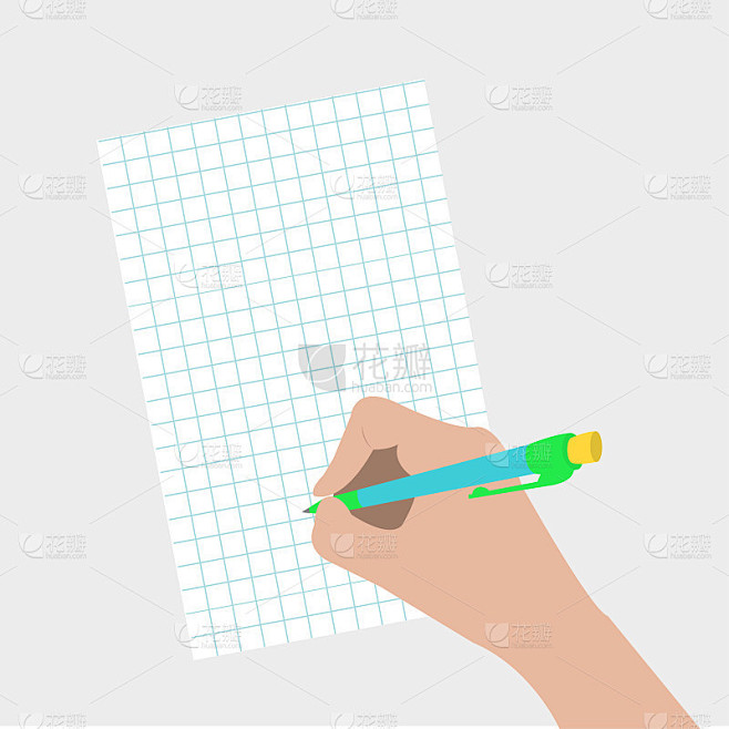 Hand writing drawing pen. Woman holding pencil. Pa
