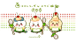 three ice cream sundaes sitting next to each other on top of spoons