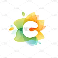 品牌名称,英文字母c,多色的,水彩画,薰衣草色,可爱的,玫瑰,贺卡,水彩画颜料,菜园