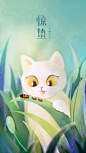 春季惊蛰在草丛里观察昆虫的小猫 - 猫的脚步声 - 原创作品 - 视觉中国(shijueME)