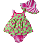 Amazon.com: Gerber Baby Girls' Sundress, Bloomer and Hat Set: Clothing
