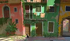 {插画系列}卡通场景01
