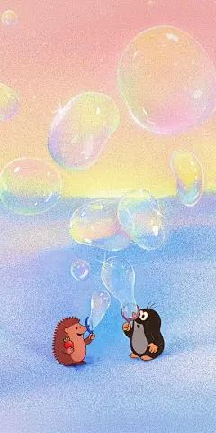 小鼹鼠主题手机壁纸|泡泡里的童年梦幻✨ - 小红书