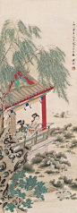 黄均工笔仕女人物画作品欣赏-               