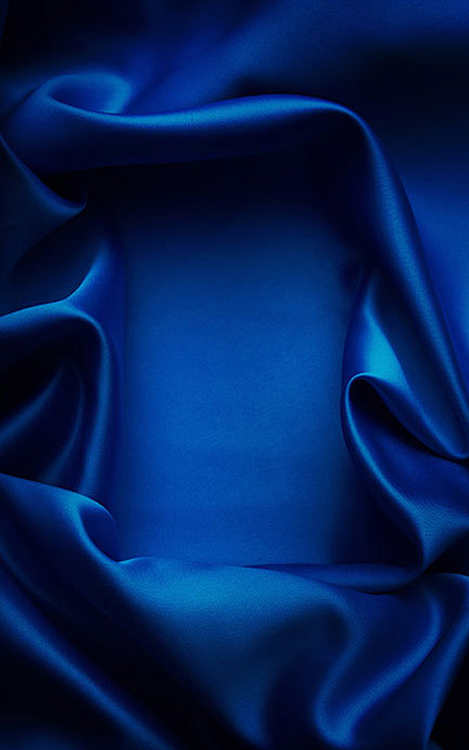 蓝色绸布