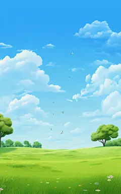 简约背景蓝天白云壁纸素材图AI图背景