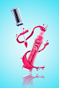 Loreal lip gloss : Personal project of Loreal lip gloss product with splashes