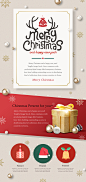 莹白珍珠 金色礼盒 创意圣诞贺卡 促销活动网页设计PSD tit228t0013w3