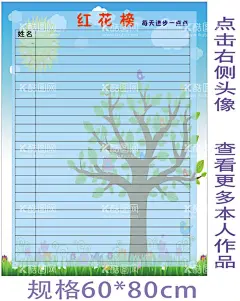红花墙 红花榜  - 源文件下载【酷图网】幼儿园红花墙,红花榜,小红花,名字墙,姓名,鼓励,奖励,