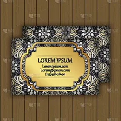 矢量复古访问或名片集。