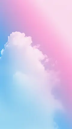白云粉蓝渐变背景图