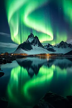 唯美的北极极光视觉盛宴