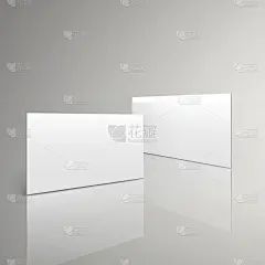 白色风格的3d空白名片设计