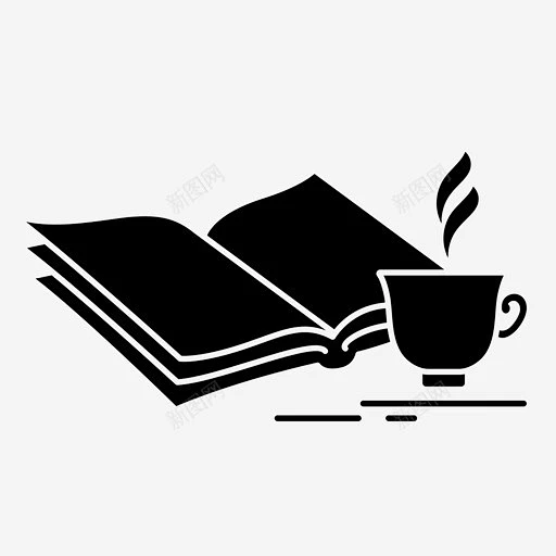 读书看书喝咖啡图标 免费下载 页面网页 平面电商 创意素材-花瓣网