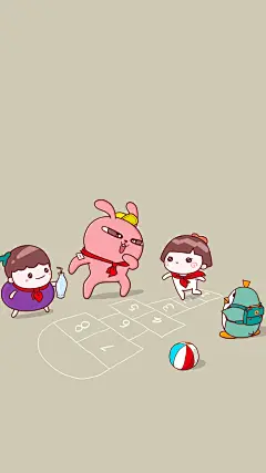 可爱卡通冷兔高清大图安卓手机壁纸