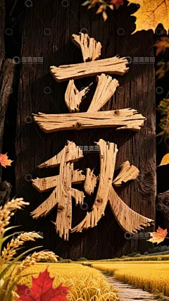 立秋创意海报04高清模板免费下载-趣麦麦图